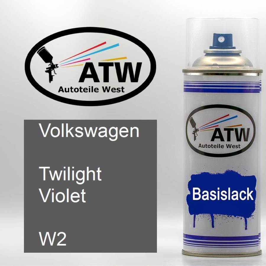 Volkswagen, Twilight Violet, W2: 400ml Sprühdose, von ATW Autoteile West.